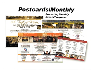 Monthly postcards for member events